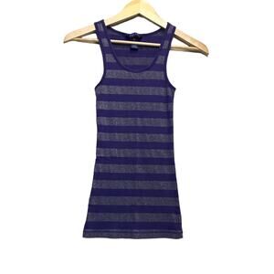 vintage Y2K Nollie tank‎ top size small purple and metallic silver